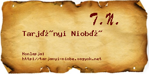 Tarjányi Niobé névjegykártya
